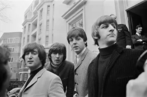 Group Shot Prints: John Lennon passes his driving test in Weybridge Paul McCartney Ringo Starr