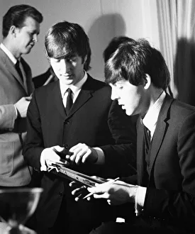 00427 Prints: John Lennon and Paul McCartney in New York during The Beatles first tour of the United
