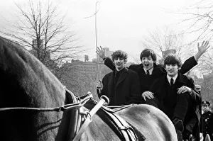 Group Shot Prints: John Lennon, Paul McCartney and Ringo Starr of the British pop group The Beatles