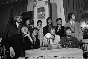 00085 Prints: John Lennon Ringo Starr and Paul McCartney with Cilla Black