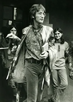 John Lennon Singer with the Group The Beatles leaves the International Meditation