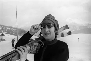 John Lennon in St Moritz on a Skiing Holiday, January 1965