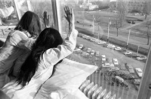 John Lennon and his wife Yoko Ono are having a weeks love-in their room at the Hilton