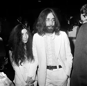 John Lennon and Yoko Ono at the film reception of The Magic Christian