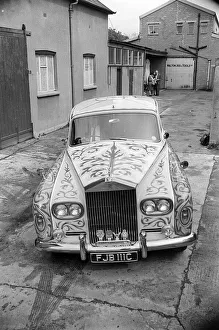 John Lennons psychedelically painted Rolls-Royce leaves the car paint shop of J. P