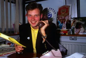 John Leslie Scottish television presenter April 1989