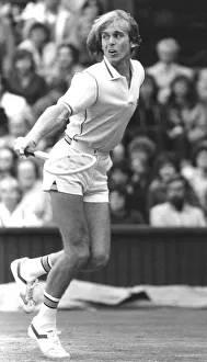 John Lloyd in action during tennis match - June 1981 25 / 06 / 1981
