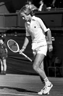 John Lloyd after losing his match at The Wimbledon Tennis Championships - June 1979