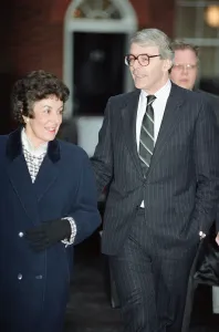 John Major at 10 Downing Street following the Prime Ministers resignation