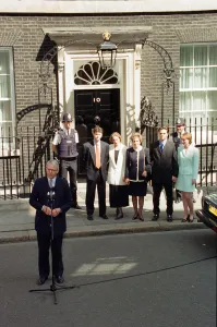 John Major, former Conservative Prime Minister leaves number 10 Downing Street after