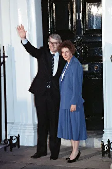 Vote Prints: John Major at Downing Street after winning the Conservative leadership battle