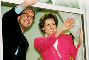 John Major MP Conservative Pime Minister and representative for Huntingdon, and Norma
