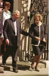 Defeated Prints: John Major MP former Tory Conservative Prime Minister leaves number 10 Downing Street