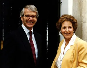 John Major MP with wife Norma outside No 10 Downing Street Circa 1993