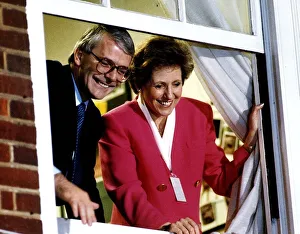 John Major and Norma, his wife, on election night at Conservative Central Office