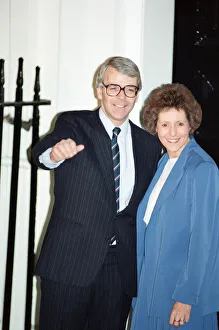 John Major outside 10 Downing Street after winning the Conservative leadership battle