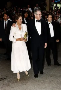 Dinner Jacket Prints: John Major Prime Minister attends a film premiere with his wife 1992