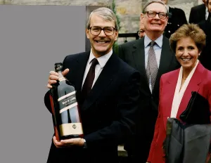 Whisky Prints: John Major Prime Minister at Cardhu Distillery with wife Norma Major