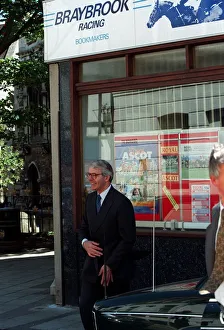 John Major former Prime Minister seen here leaving a betting shop. 23rd June 1995