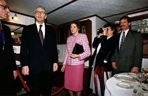 John Major Prime Minister with wife Norma during the 1992 election campaign at the Ideal