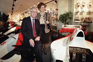 Motor Sports Prints: John Major and wife Norma visiting the headquarters of McLaren motor racing team during
