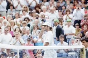 John McEnroe v Andre Agassi, Wimbledon Mens Semi-Final, Lawn Tennis Club, Wimbledon