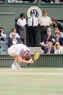 01233 Prints: John McEnroe v Andre Agassi, Wimbledon Mens Semi-Final, Lawn Tennis Club, Wimbledon