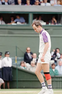 01233 Prints: John McEnroe v Andre Agassi, Wimbledon Mens Semi-Final, Lawn Tennis Club, Wimbledon