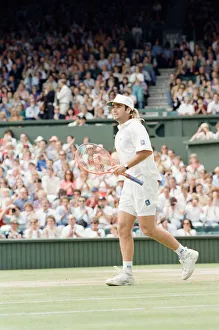 01233 Prints: John McEnroe v Andre Agassi, Wimbledon Mens Semi-Final, Lawn Tennis Club, Wimbledon