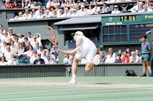01233 Prints: John McEnroe v Andre Agassi, Wimbledon Mens Semi-Final, Lawn Tennis Club, Wimbledon