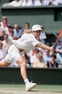 John McEnroe v Andre Agassi, Wimbledon Mens Semi-Final, Lawn Tennis Club, Wimbledon