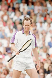 01233 Prints: John McEnroe v Andre Agassi, Wimbledon Mens Semi-Final, Lawn Tennis Club, Wimbledon