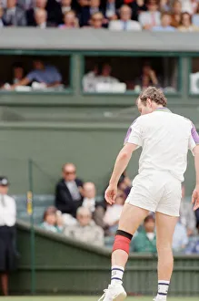 01233 Prints: John McEnroe v Andre Agassi, Wimbledon Mens Semi-Final, Lawn Tennis Club, Wimbledon
