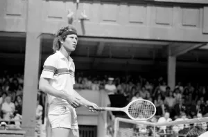 00347 Prints: John McEnroe v Tom Gullikson, first round match at Wimbledon on Court Number One
