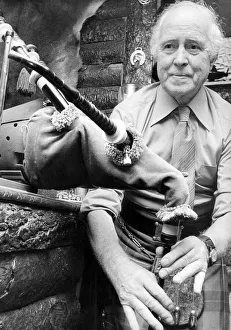 Bagpipes Prints: John McKinnon playing his all electric Highland bagpipes. 21 / 10 / 77