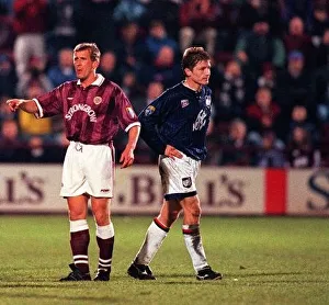 John Millar footballer Raith Rovers being sent off in match against Hearts