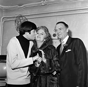 Kiss Prints: John Mills and Mary Hayley Bell appeared on the celebrity spot