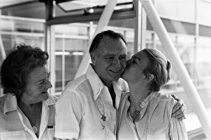 01238 Prints: John Mills and his wife Mary at Heathrow to see their daughter Juliet off to New York