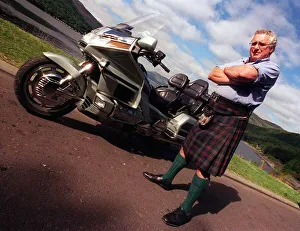 Landscape Features Prints: John Murray from St Fillans August 1999 with his Honda Goldwing 1500cc