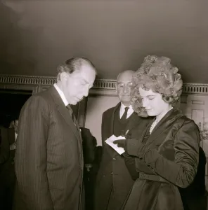 John Paul Getty Oil Billionaire attending launch of publication of his biography J Paul
