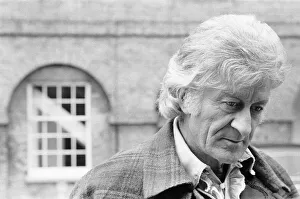 John Pertwee as Dr Who, seen here during filming The Time Monster