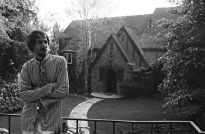 John Phillips of The Mamas and the Papas, pictured in front of his Bel Air Mansion in