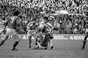 John Player Rugby League Trophy Final Hull Kingston Rovers v Wigan. February 1986