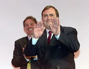 Hand Gestures Prints: John Prescott MP Deputy Prime Minister September 1999 with Tony Blair MP prime