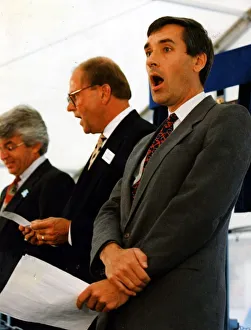 Minister Prints: John Redwood, the Secretary of State for Wales pictured in good voice - 10th Sept 1993