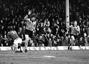 00242 Prints: John Richards Wolverhampton Wanderers football player celebrates scoring goal in FA Cup