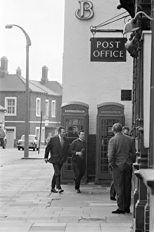 01504 Prints: John Stonehouse Postmaster General and MP for West Bromwich outside post office in