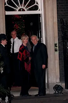 00004 Prints: John Thaw Actor December 1997 Attending party at No10 Downing Street with his wife