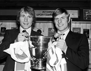 Men Only Prints: John Watkins captain of Gloucester (left) seen here with Leicester captain Brian Hall