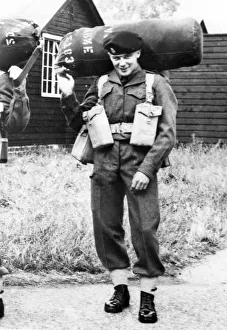 00246 Prints: Johnny Byrne Crystal Palace football player pictured when he was in the army in 1959